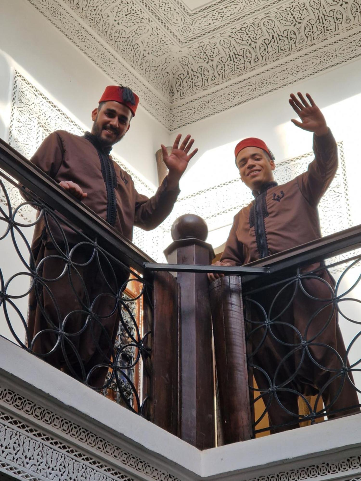 Riad Les Nuits De Marrakech Marrakesch Exterior foto Two Moroccan men wearing the Jebba
